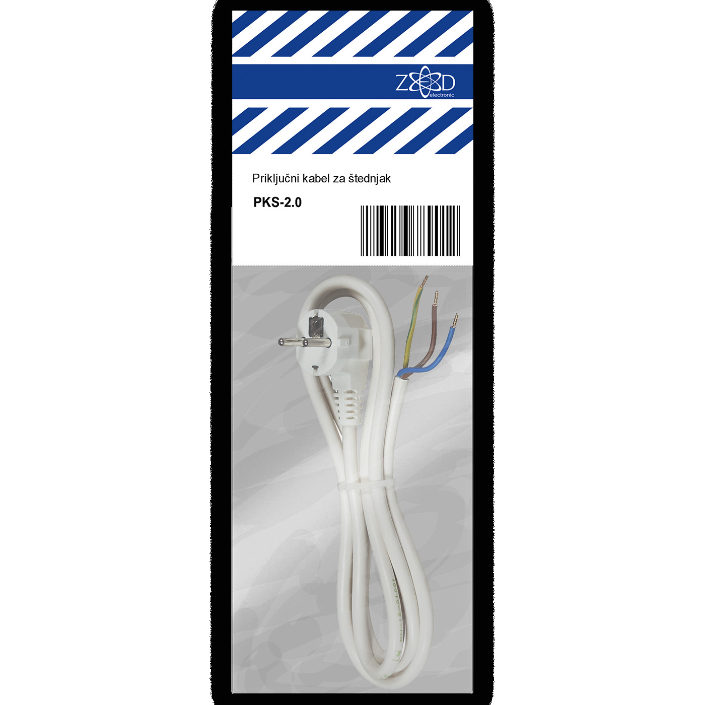 Ugaoni napojni šuko kabal za električi šporet ZED Electronic 2m