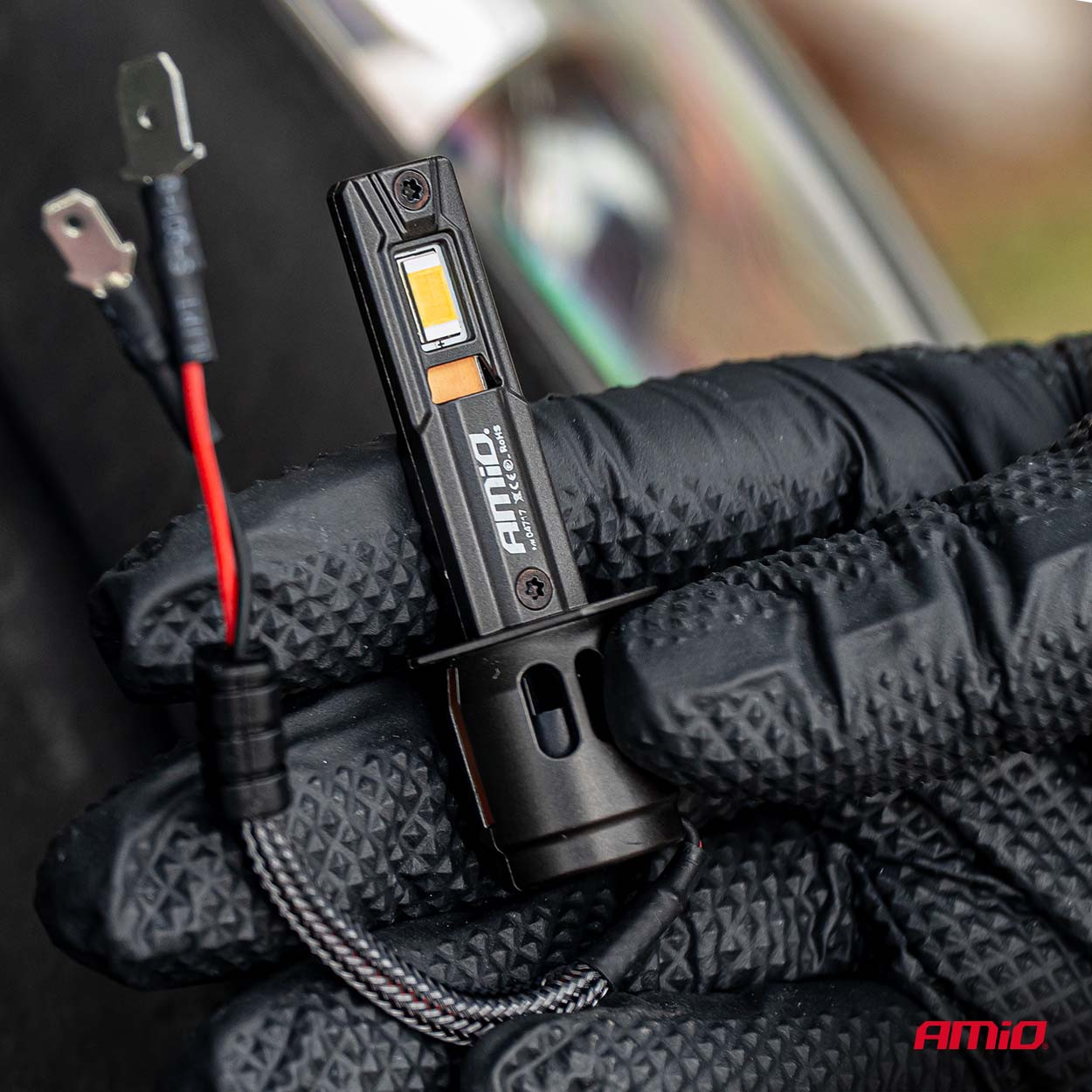 Auto sijalica H1 Pro LED 6000K Black Full Canbus AMIO