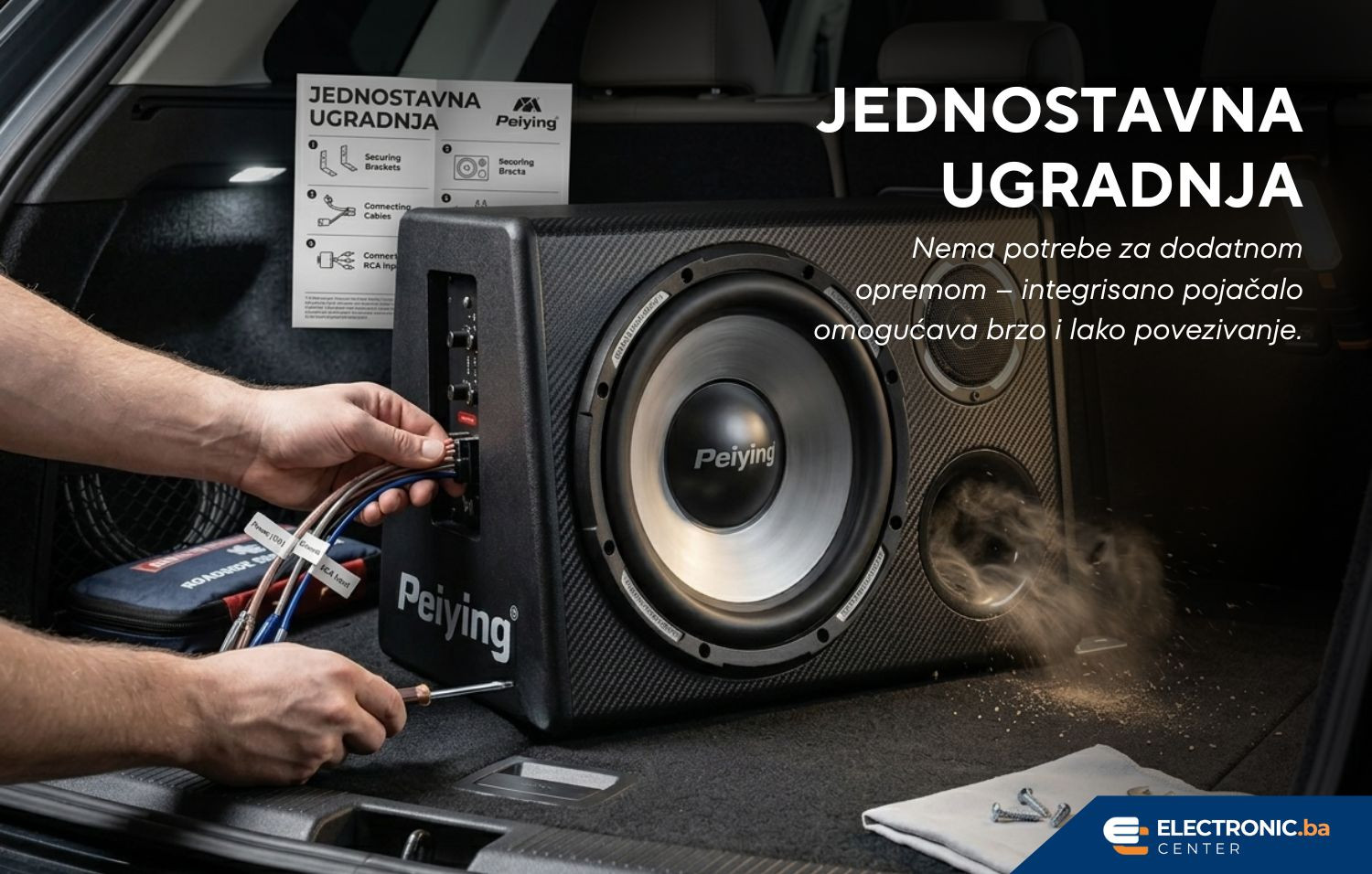 Aktivni auto subwoofer PEIYING PY250QA 200W