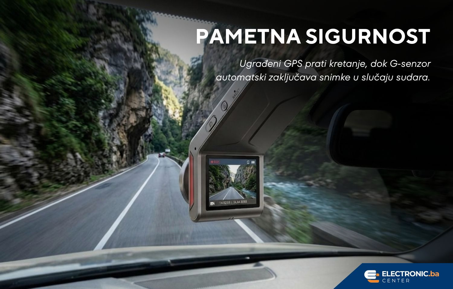 Dvostruka GPS auto kamera Dash Cam sa FULL HD ekranom