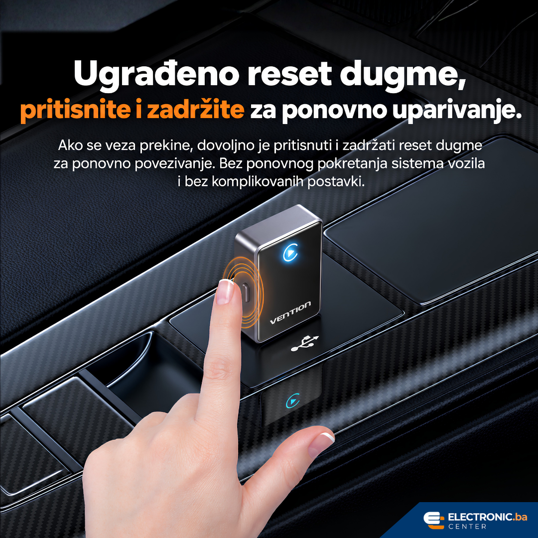 Praktični bežični auto adapter CarPlay VENTION KRYH0 - slika 3
