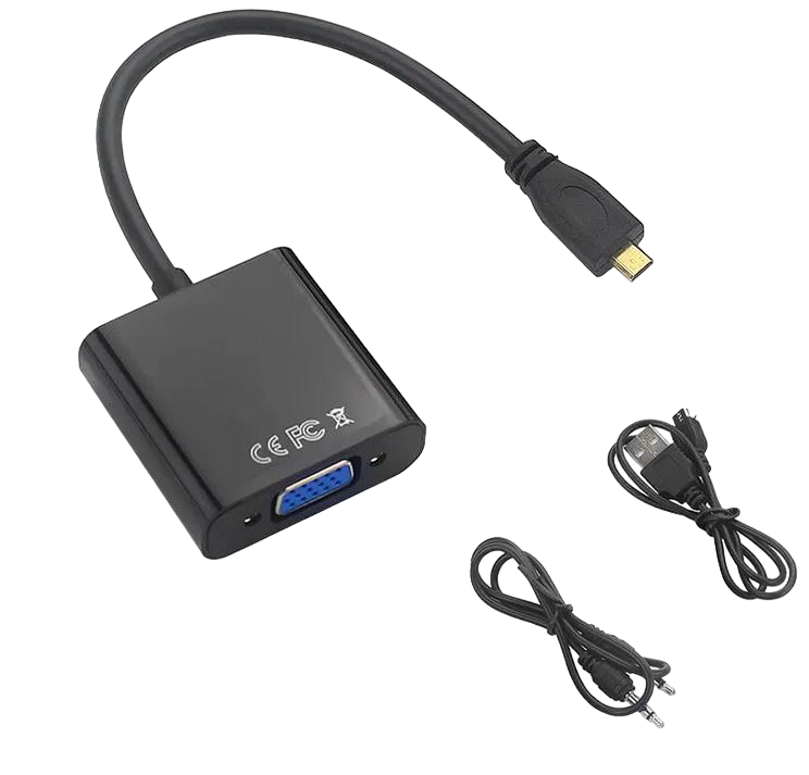 Konverter Micro HDMI na VGA 10cm