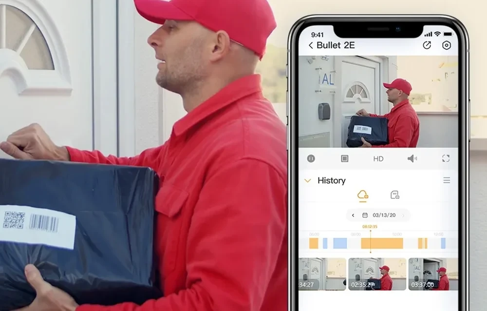 Vanjska sigurnosna Wi-Fi kamera IMOU Bullet IPC-K3DP-5H0WF, pratiti uživo kameru putem aplikacije na mobitelu