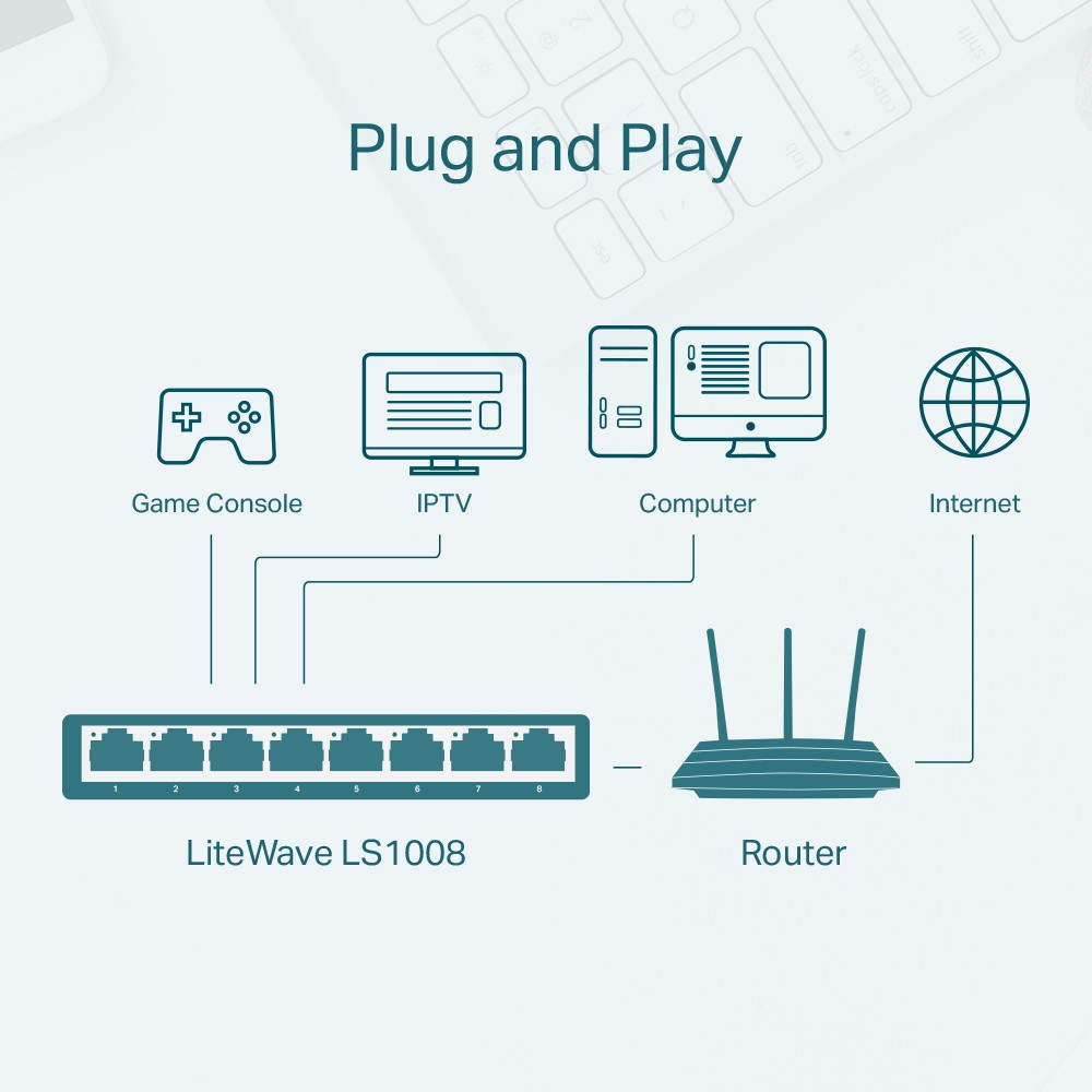 Switch 8 portni TP-LINK LS1008