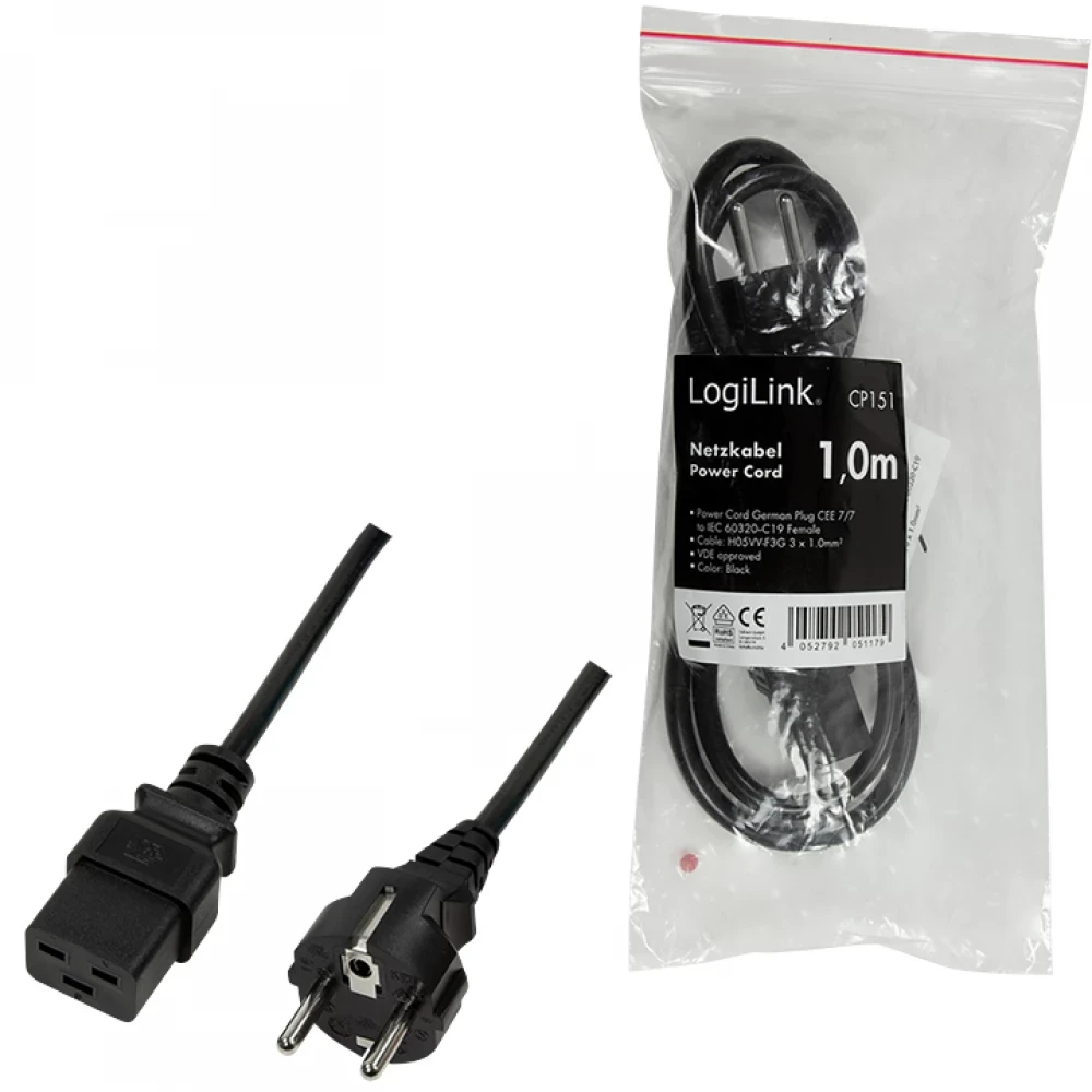 Napojni kabal  C19 1m  LOGILINK