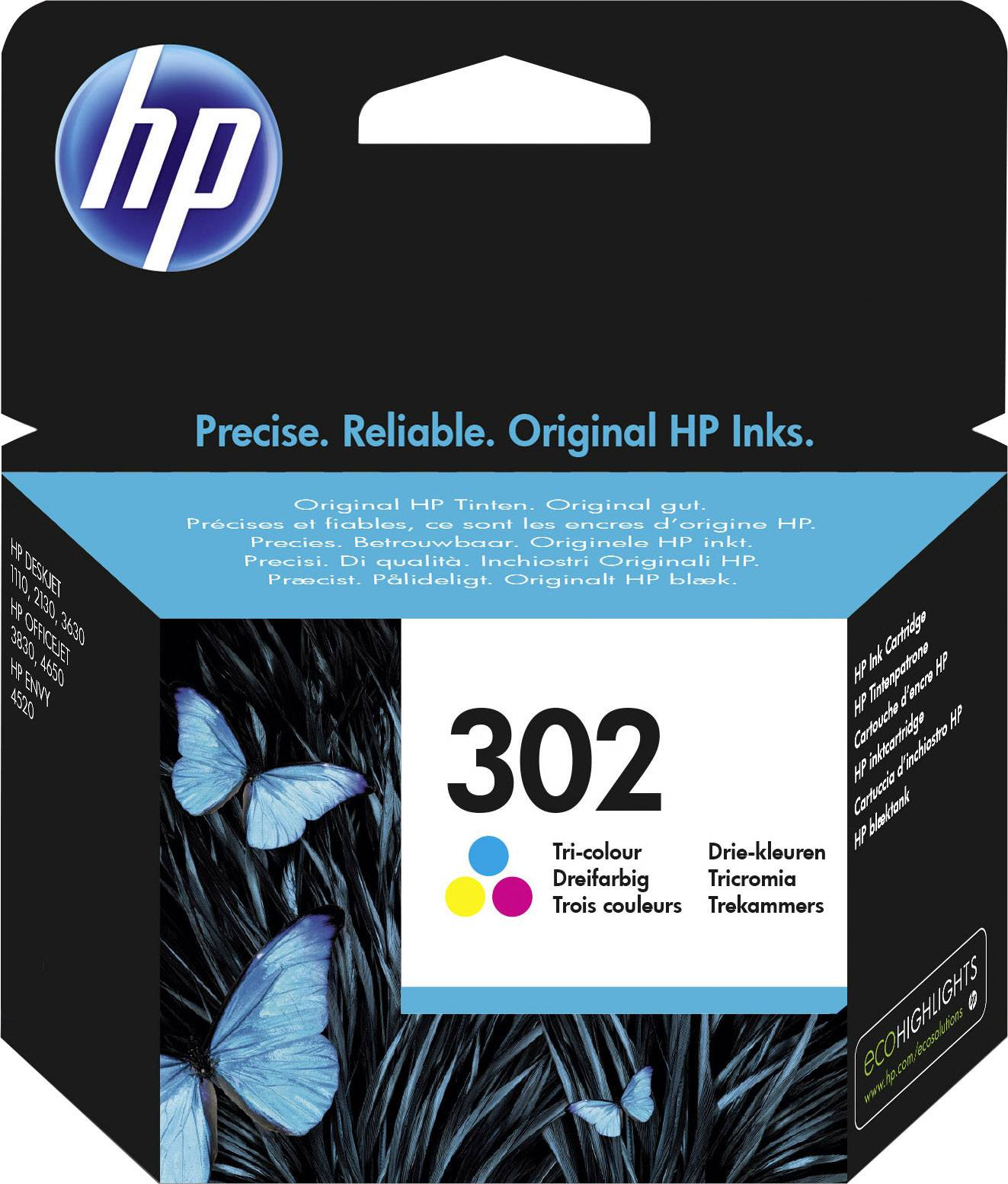 Tinta HP 302 tri-color F6U65AE
