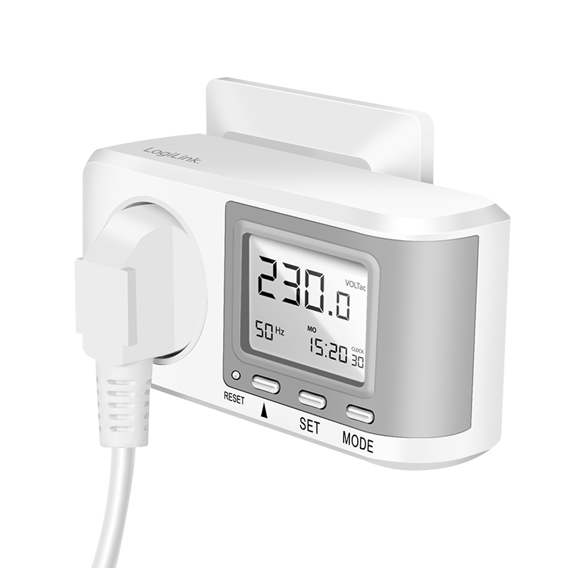 Digitalna utičnica za mjerenje potrošnje i CO2 EM0005 LOGILINK