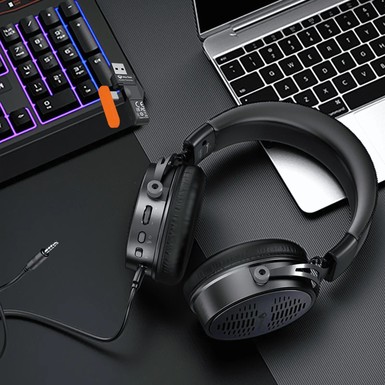 Bežične bluetooth gaming slušalice MEETION BTH013 crne