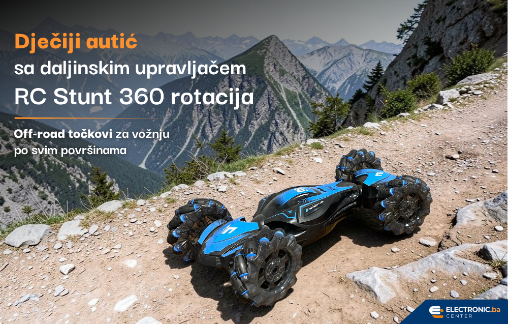 Dječiji autić sa daljinskim upravljačem RC Stunt 360 rotacija plavi