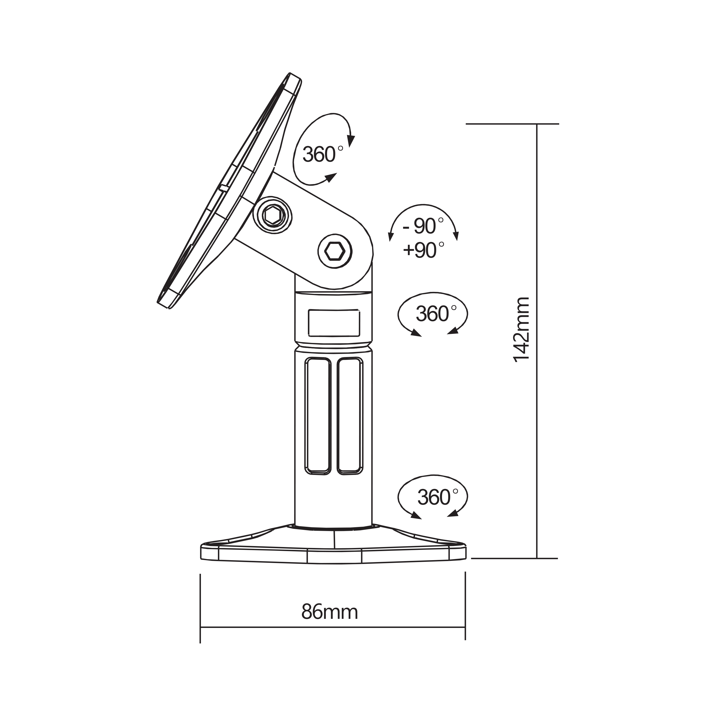 Zidni nosač za zvučnike SBOX SB-20