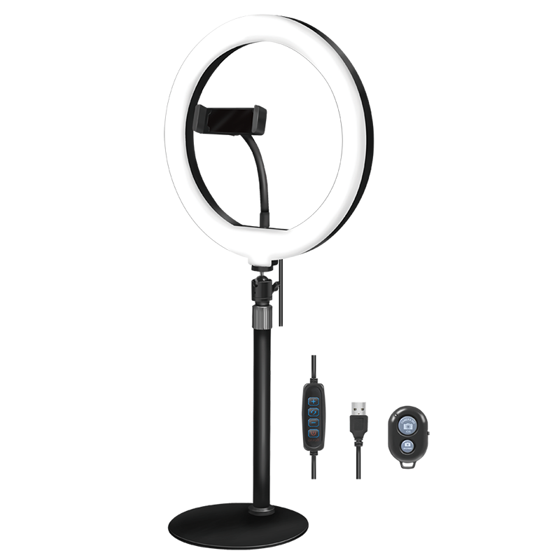Podesivi LED Ring 25cm sa stalkom i držačem za mobitel LOGILINK