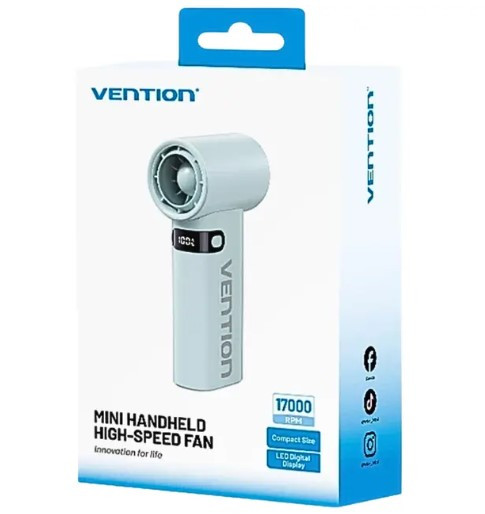 Elegantni mini ručni ventilator VENTION plavi