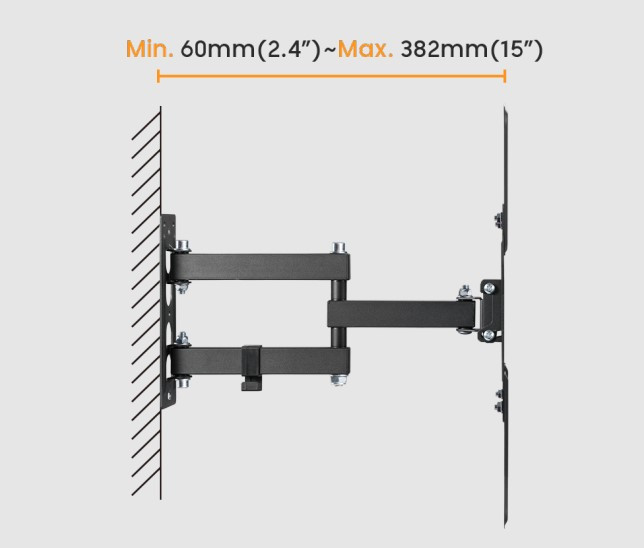 Zglobni nosač za TV 23"-65" 30kg BRATECK LPA68-443