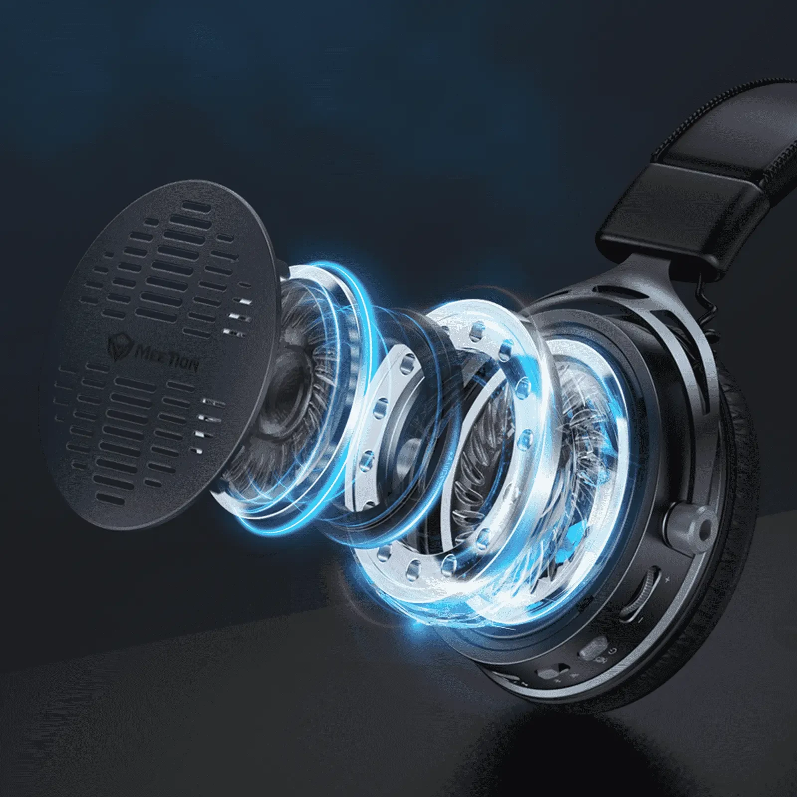 Bežične bluetooth gaming slušalice MEETION BTH013 crne
