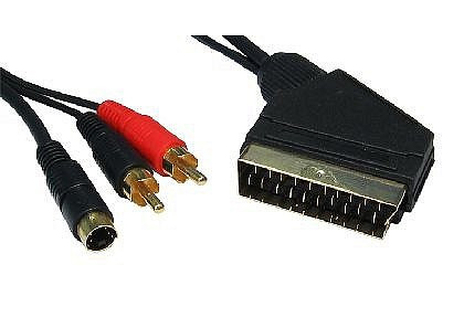 SCART kabal na S-VHS + 2xRCA 1.5m