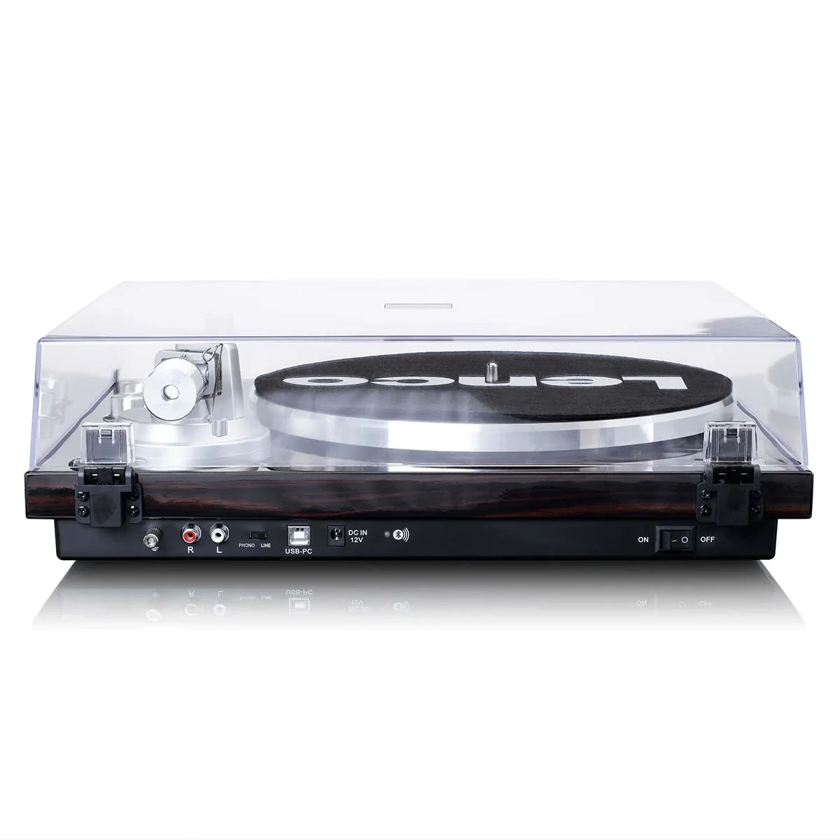 Drveni tamno smeđi gramofon LENCO LBT-188WA