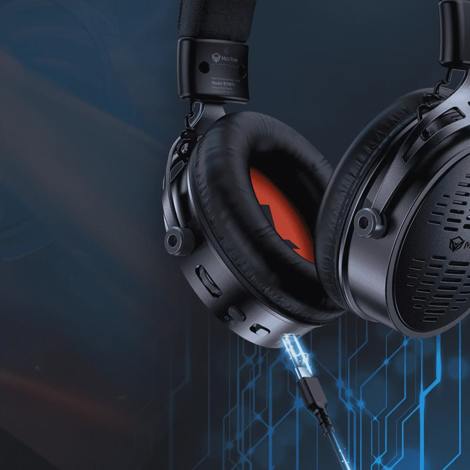 Bežične bluetooth gaming slušalice MEETION BTH013 crne