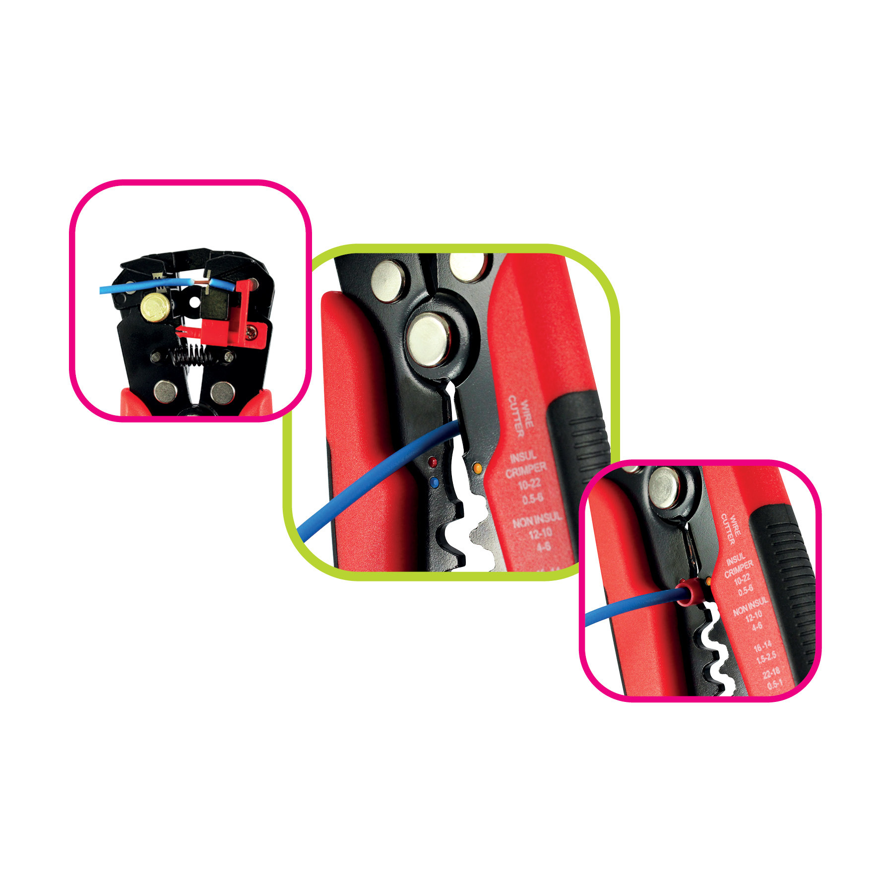 Klijesta za skidanje izolacije i krimpovanje stopica 0.2-6mm COMMEL