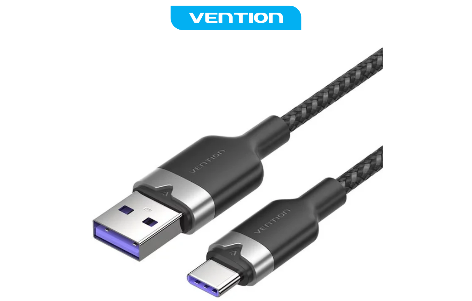 Kabal USB-A na USB-C 100W VENTION 1m crni