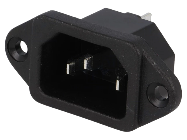Napojni konektor C14 ugradni 10A 250VAC CS-001
