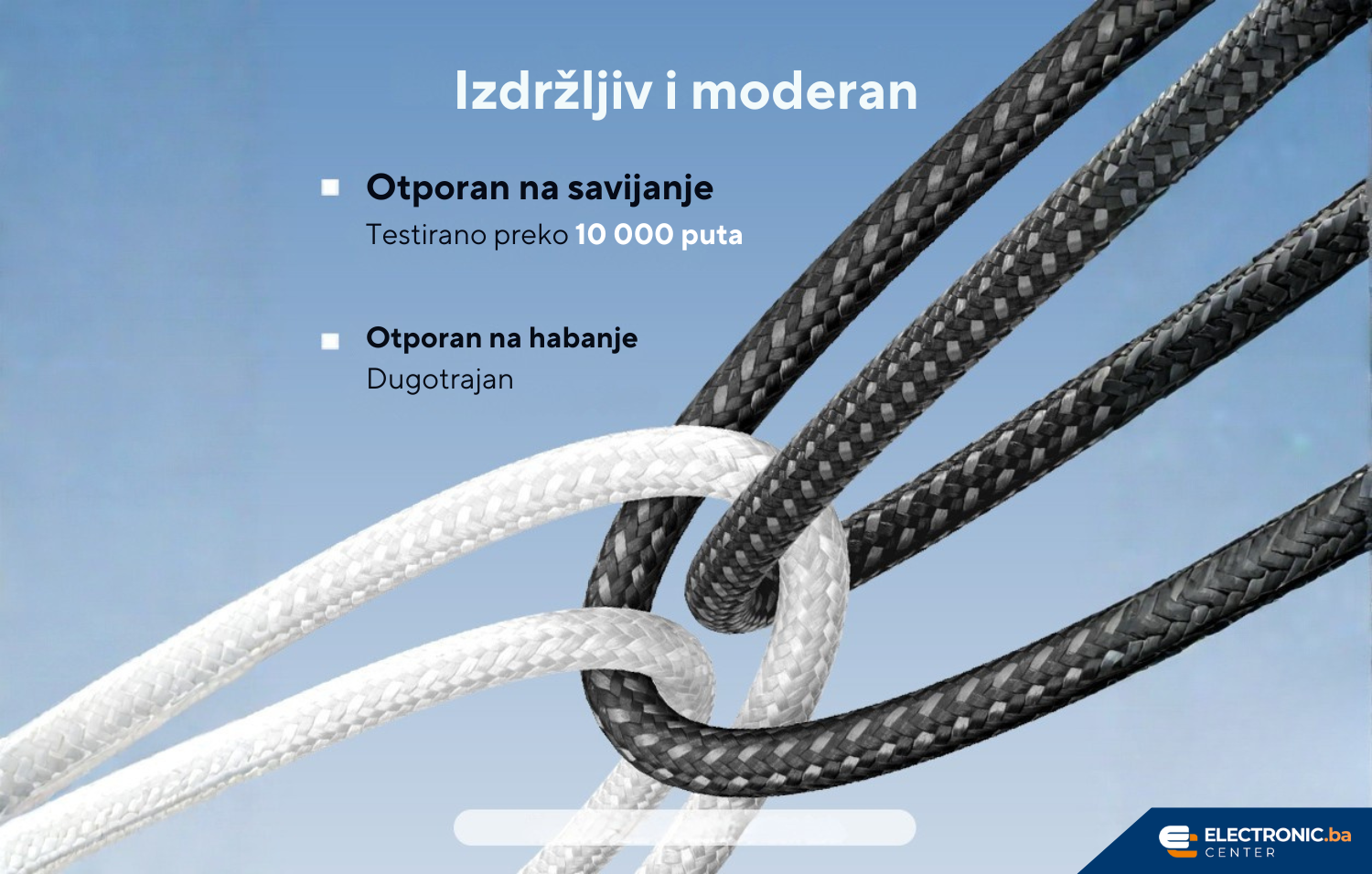 Kabal USB-A na USB-C 100W VENTION 1m crni