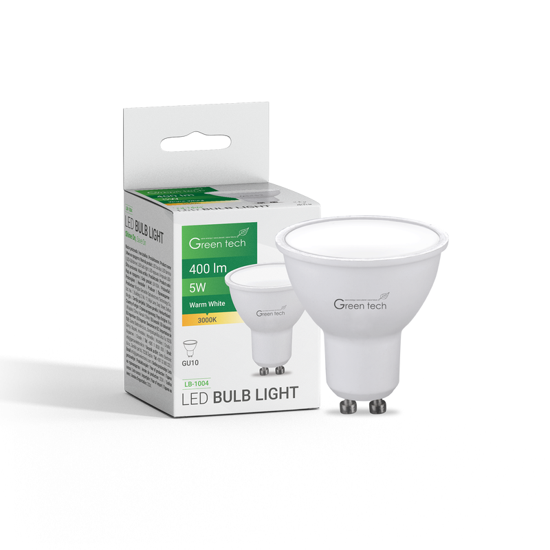 Led sijalica GU10 5W 3000K  GREEN TECH LB-1004