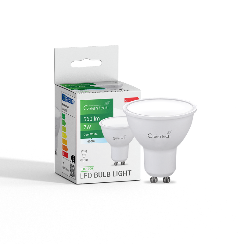LED sijalica GU10 7W 6000K IP20 GREEN TECH LB-1009