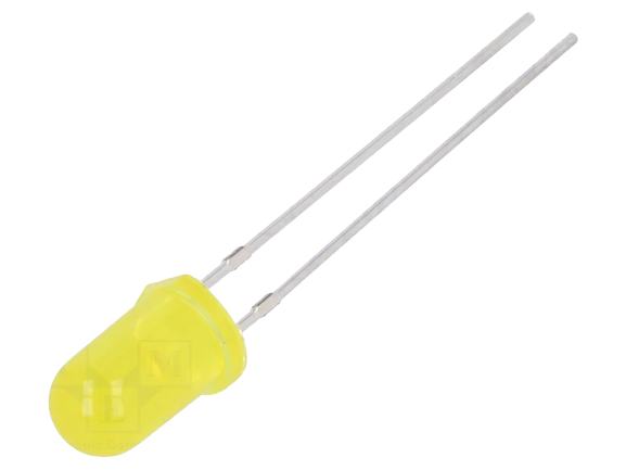 LED dioda žuta 5mm 2.5V