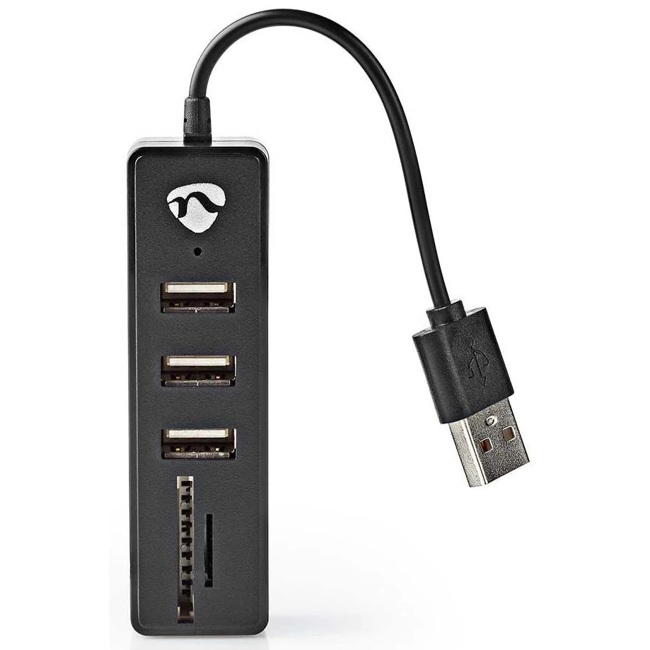 USB HUB sa čitačem kartica 4u1 NEDIS 10cm