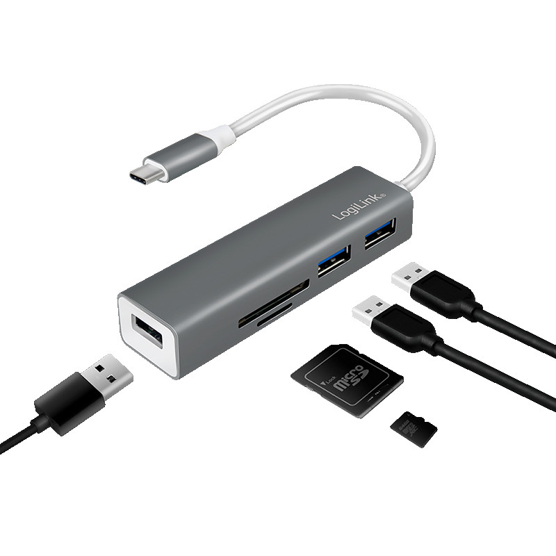 USB-C HUB LOGILINK 5u1 15cm
