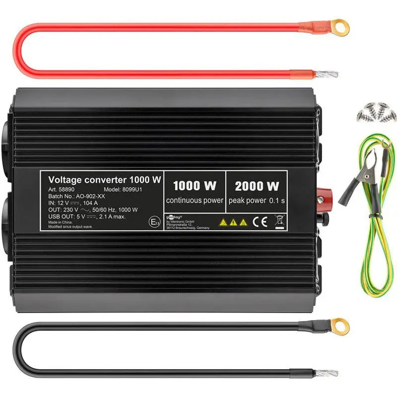 Pretvarač napona 12V na 230V 1000W  GOOBAY
