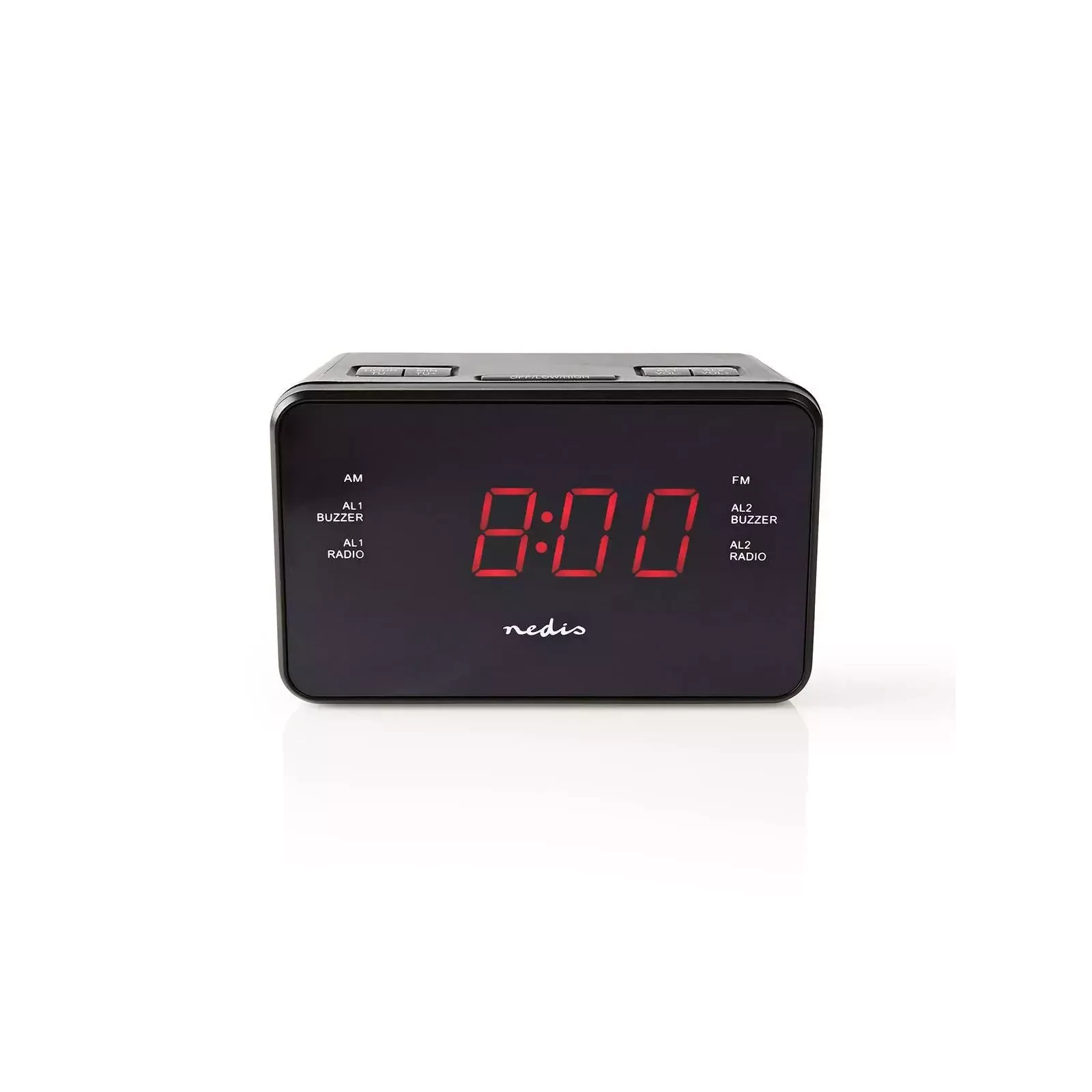 Radio FM prijemnik sa satom NEDIS CLAR004BK