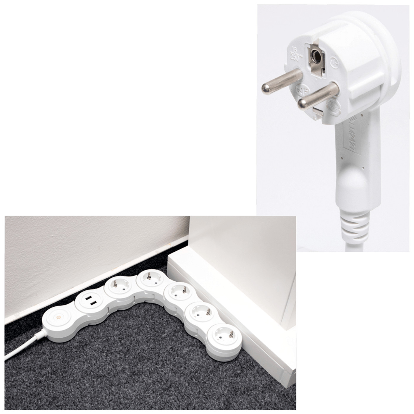 Produžni fleksibilni kabal 5 utičnica 1.4m sa prekidačom