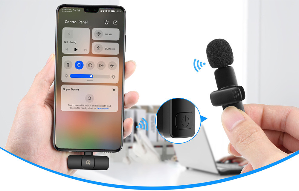 Bežični mikrofon USB-C PULUZ PU3151B SET 2/1