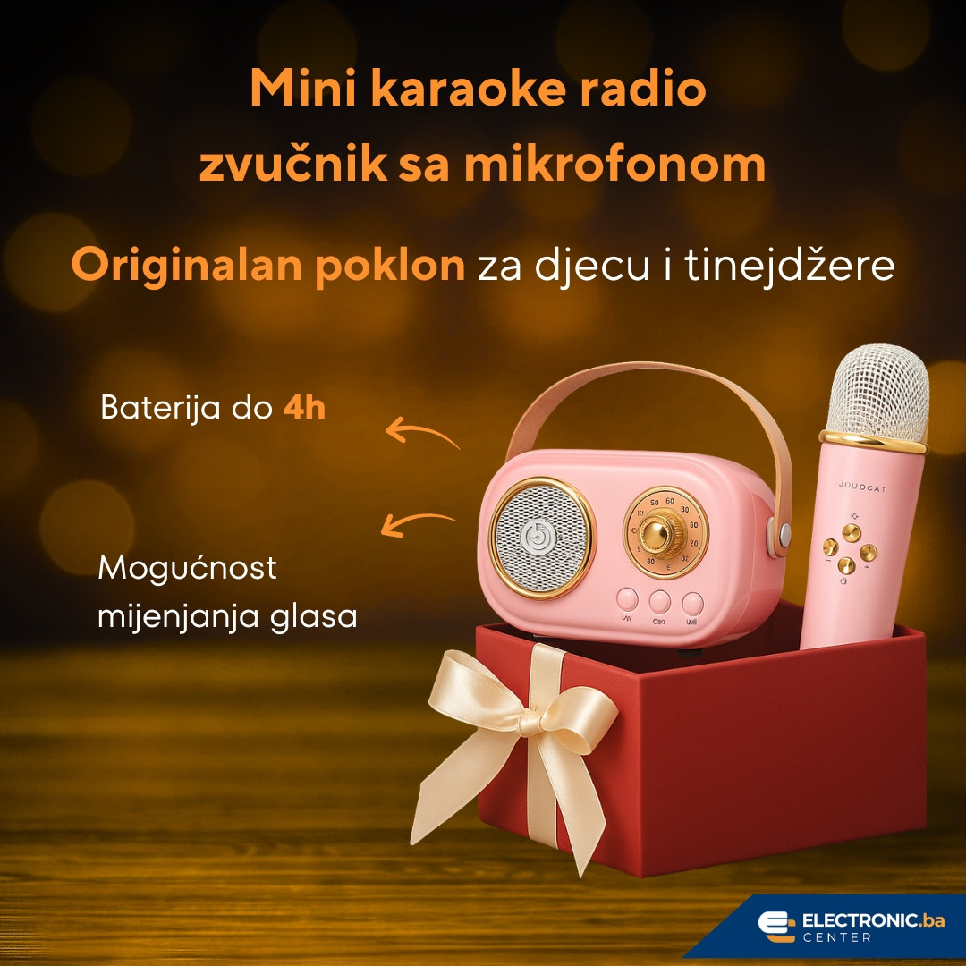 Mini karaoke radio zvučnik sa mikrofonom JOJOCUT C20 zeleni