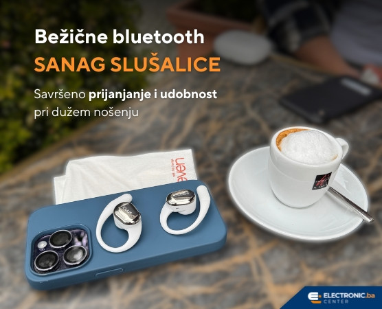 Udobne bežične bluetooth slušalice SANAG bijele