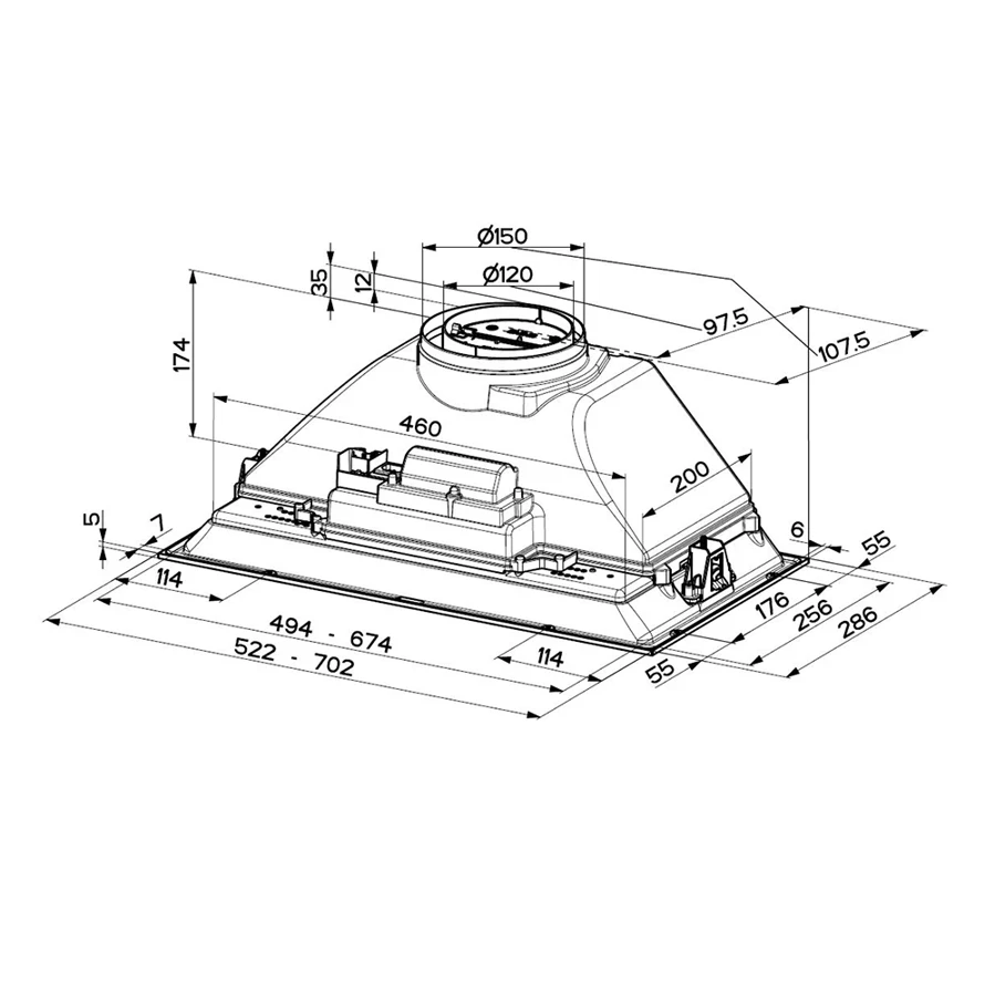 Potpuno ugradbena kuhinjska napa FABER Inka Smart C BK A52