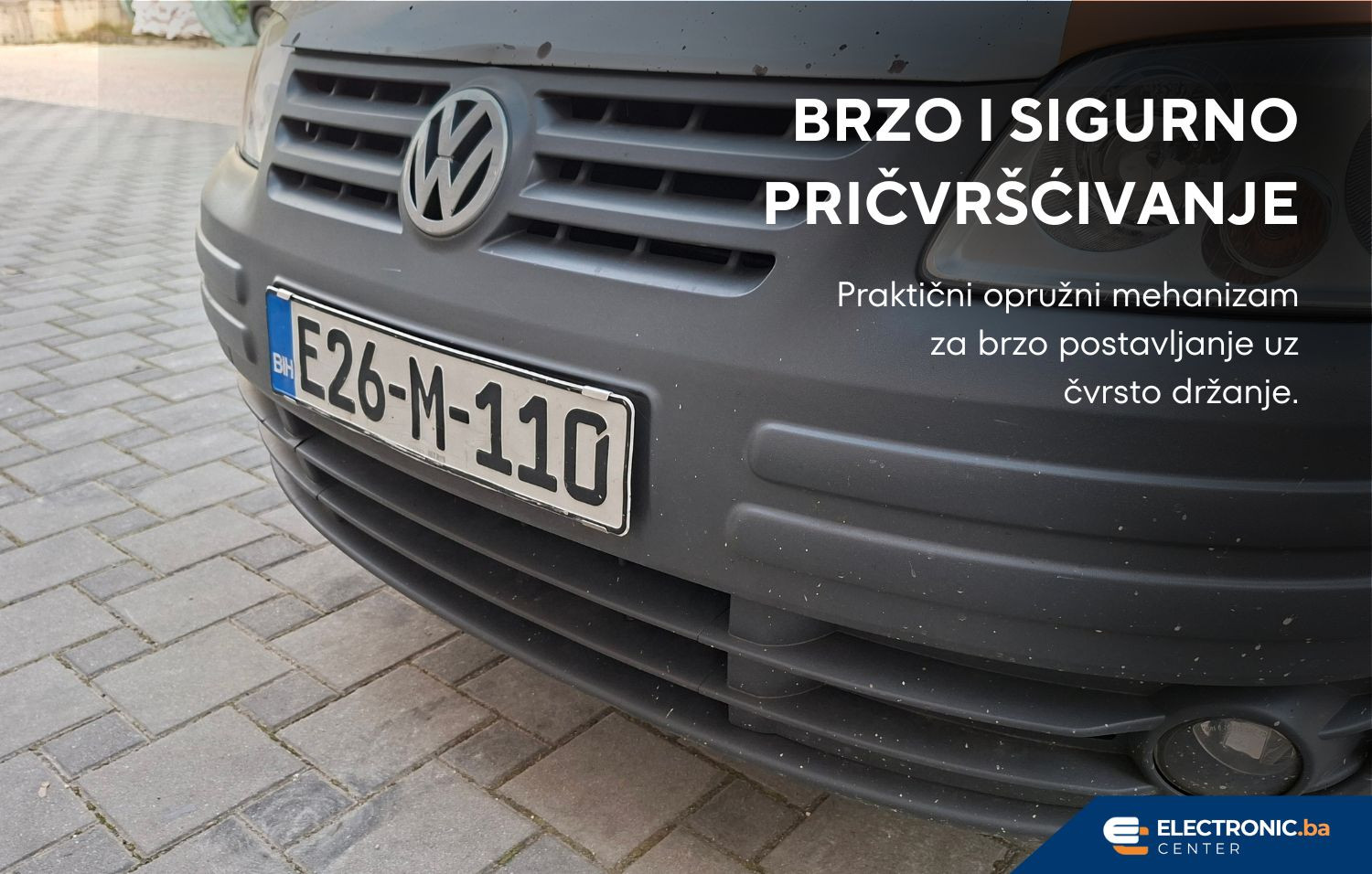 Metalni nevidljivi skriveni nosač za tablice bez okvira SET 2 kom