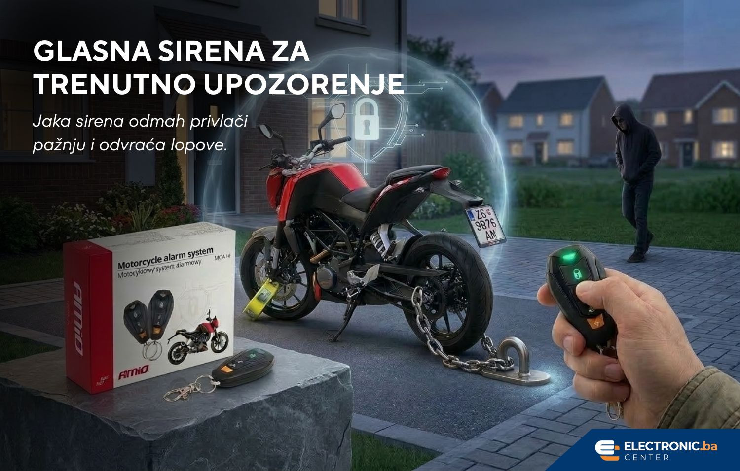 Alarm za motor sa daljnskim upravljačem MCA14 AMIO