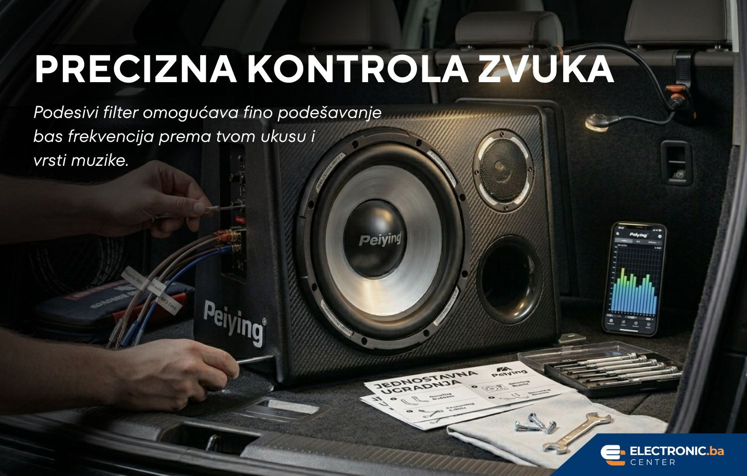 Aktivni auto subwoofer PEIYING PY250QA 200W