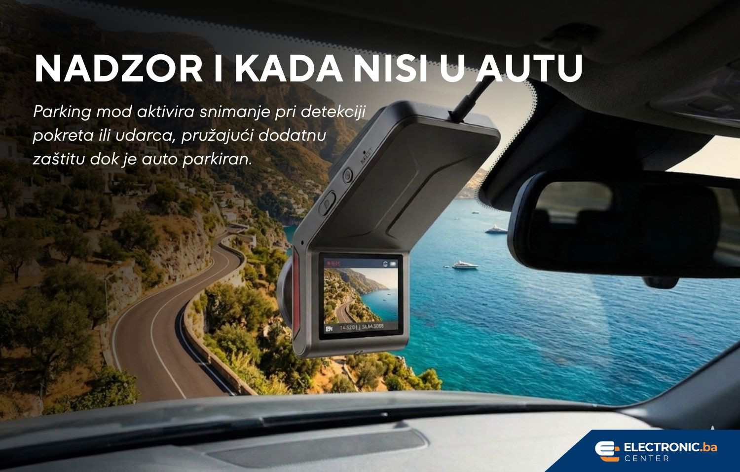 Dvostruka GPS auto kamera Dash Cam sa FULL HD ekranom
