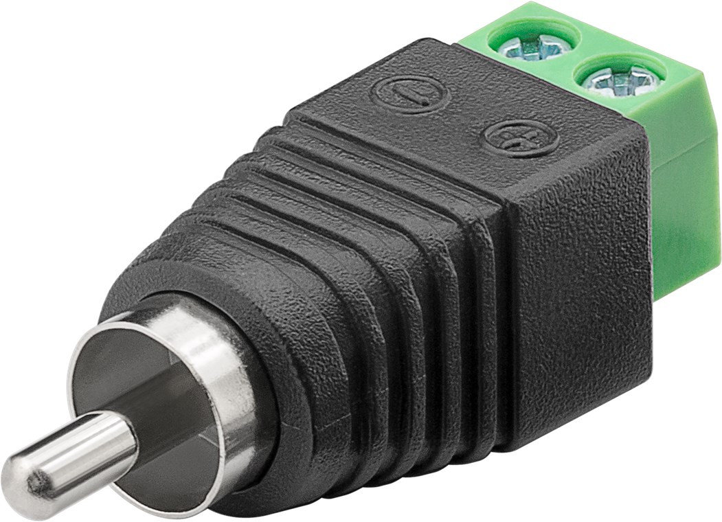 Terminal blok 2pin na RCA konektor muški