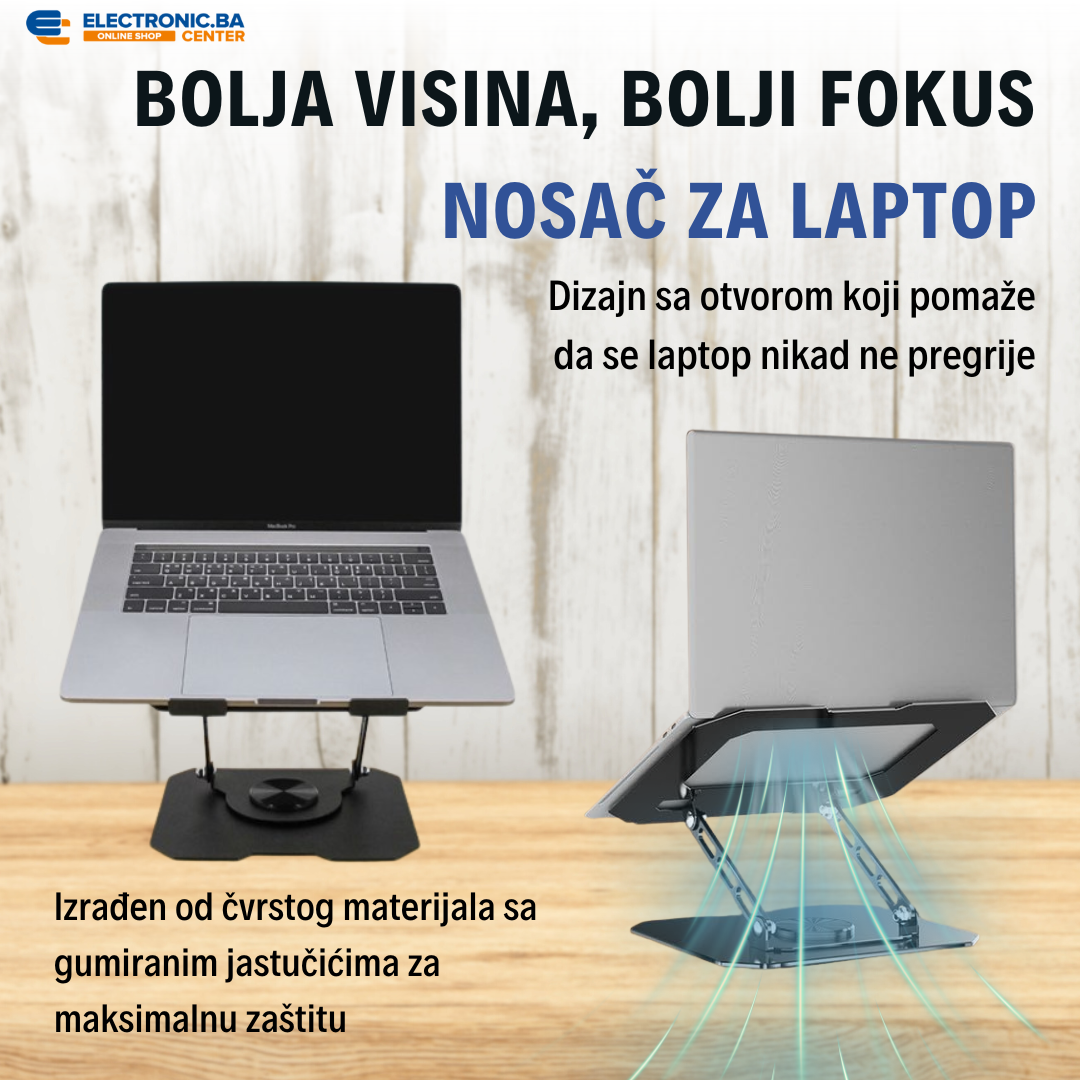 Podesivi nosač za laptop sa rotacijom 360