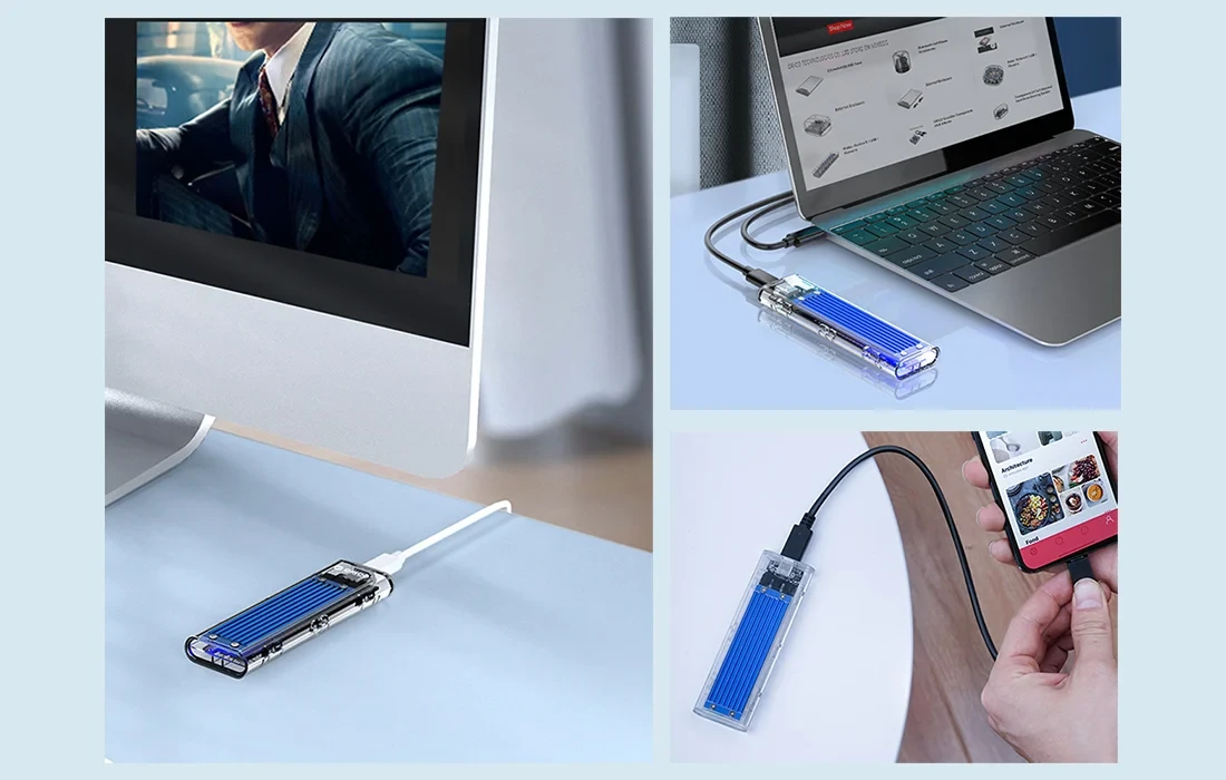 SSD M2 kućište USB-C ORICO TCM2-C3-BL-BP