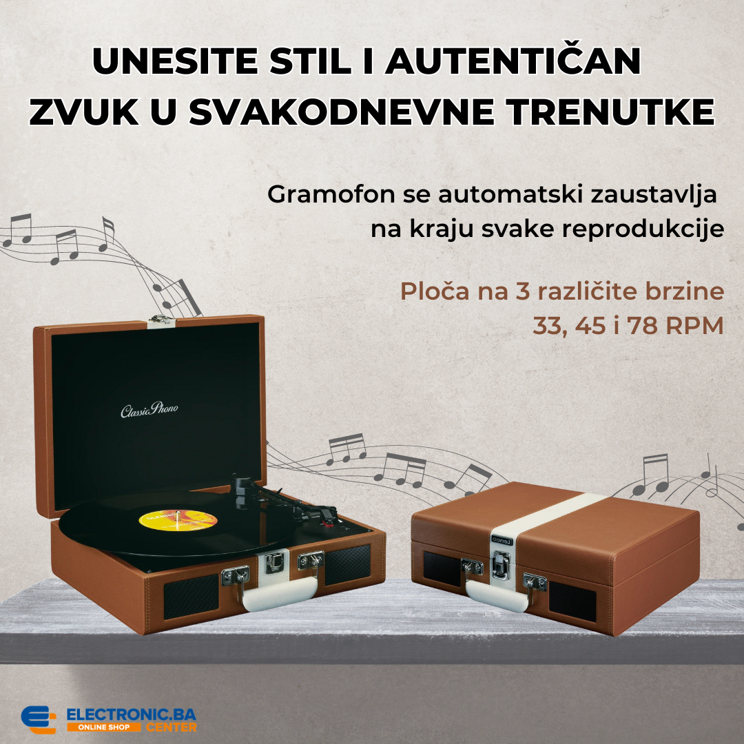 Retro gramofon LENCO TT-120 sa zvučnicima i baterijom