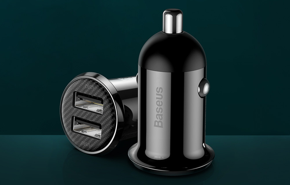 Auto punjač BASEUS 24W 4.8A sa 2 USB-A i snage 23W