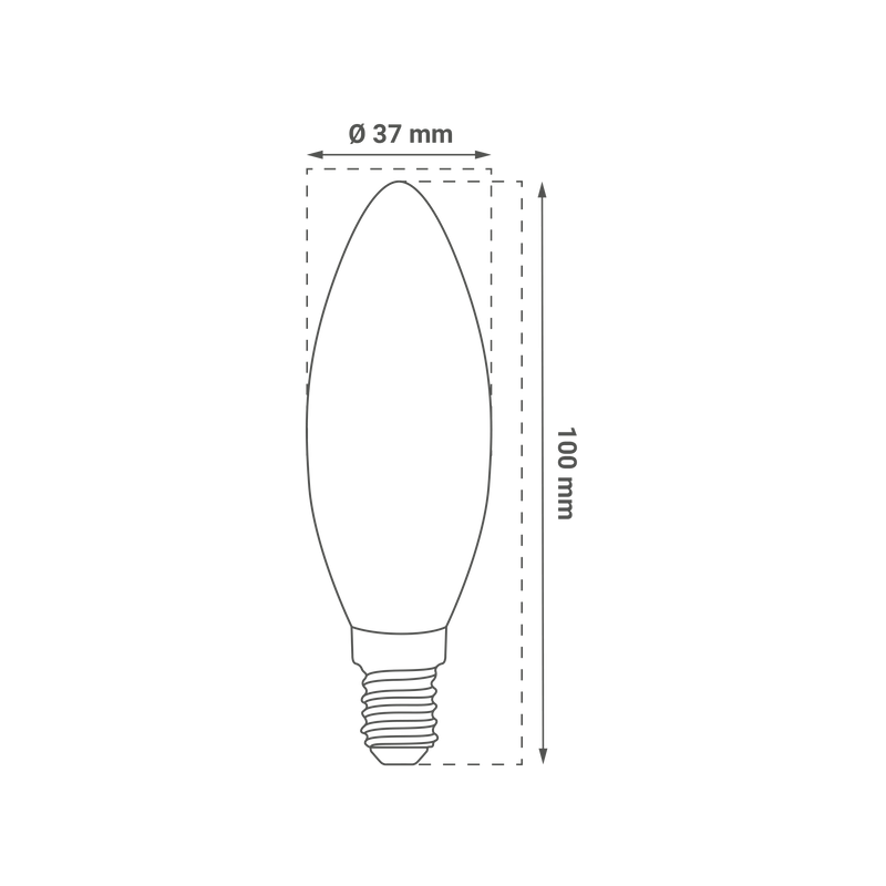Led sijalica E14 7W 3000K C37 GREEN TECH LB-1204
