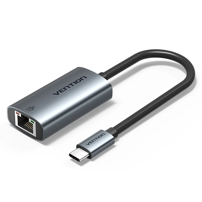 Mrežni gigabitni USB-C adapter VENTION 15cm sivi