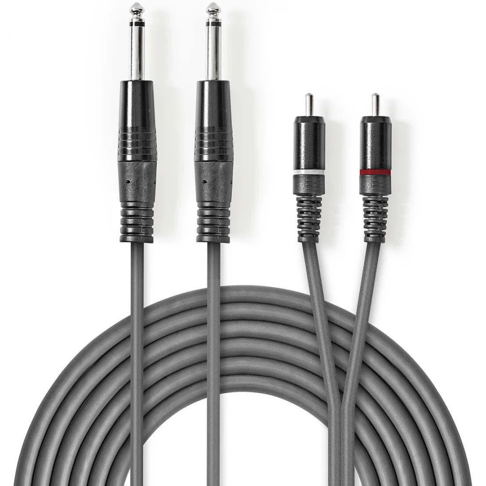 Mikrofonski kabal NEDIS 2x6.35mm na 2xRCA 3m