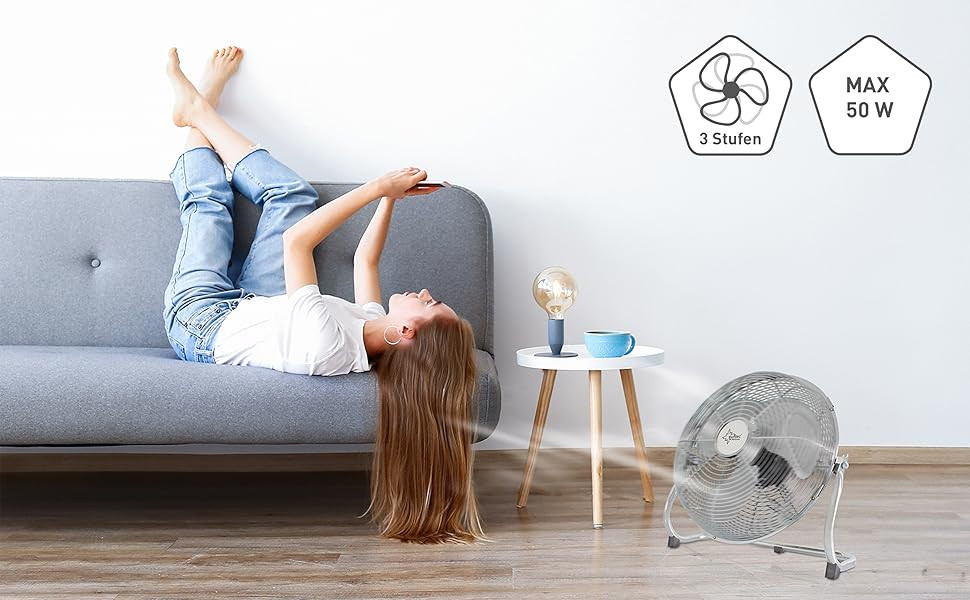 Podni podesivi ventilator SUNTEC COOLBREEZE 3500BV metalik sivi